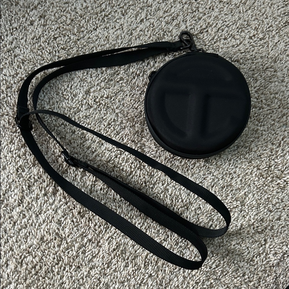 Telfar Black Round necklace bag